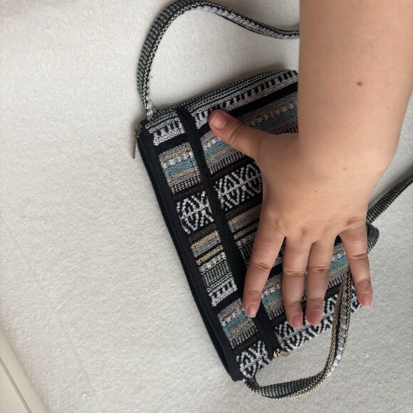 Handmade Woven Crossbody Bag – Boho / Tribal Pattern - Picture 3 of 3